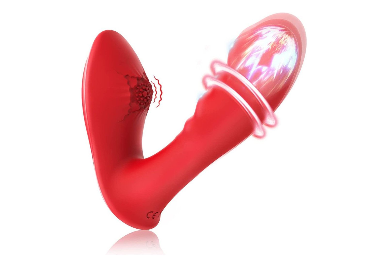 Dual Motor Double Ended Flower Stamen Shape Vibrator