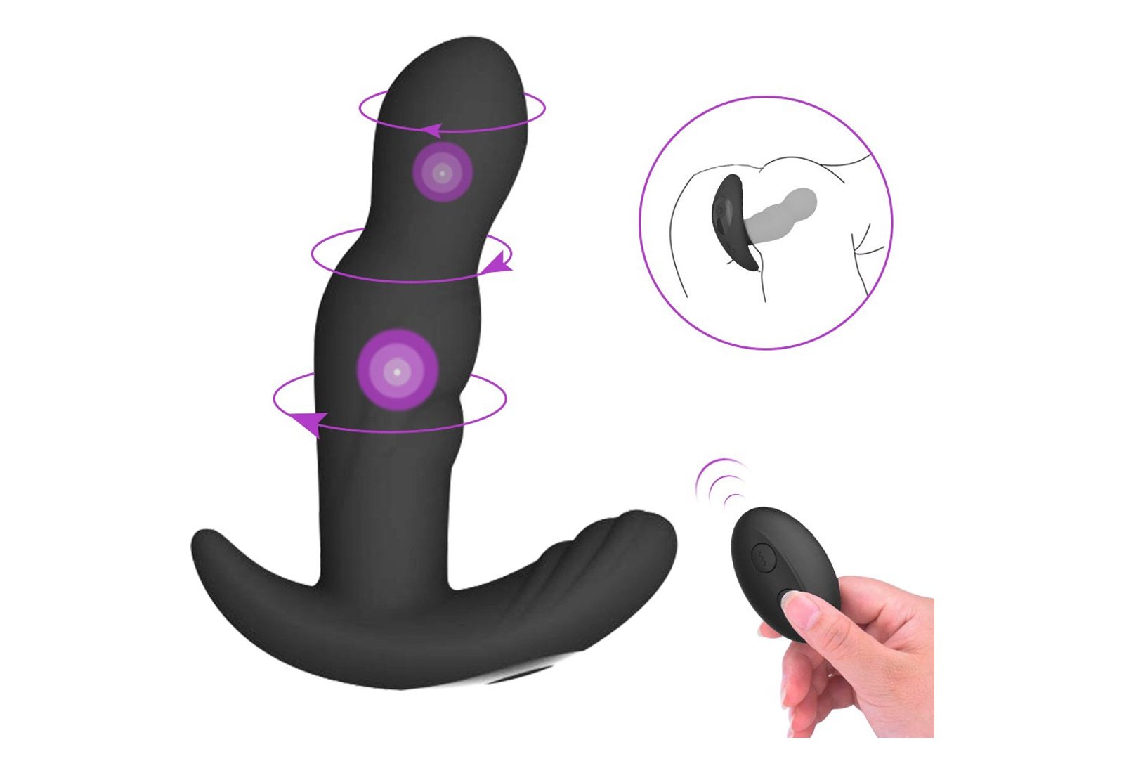 Rotating Vibrating Prostate Massager