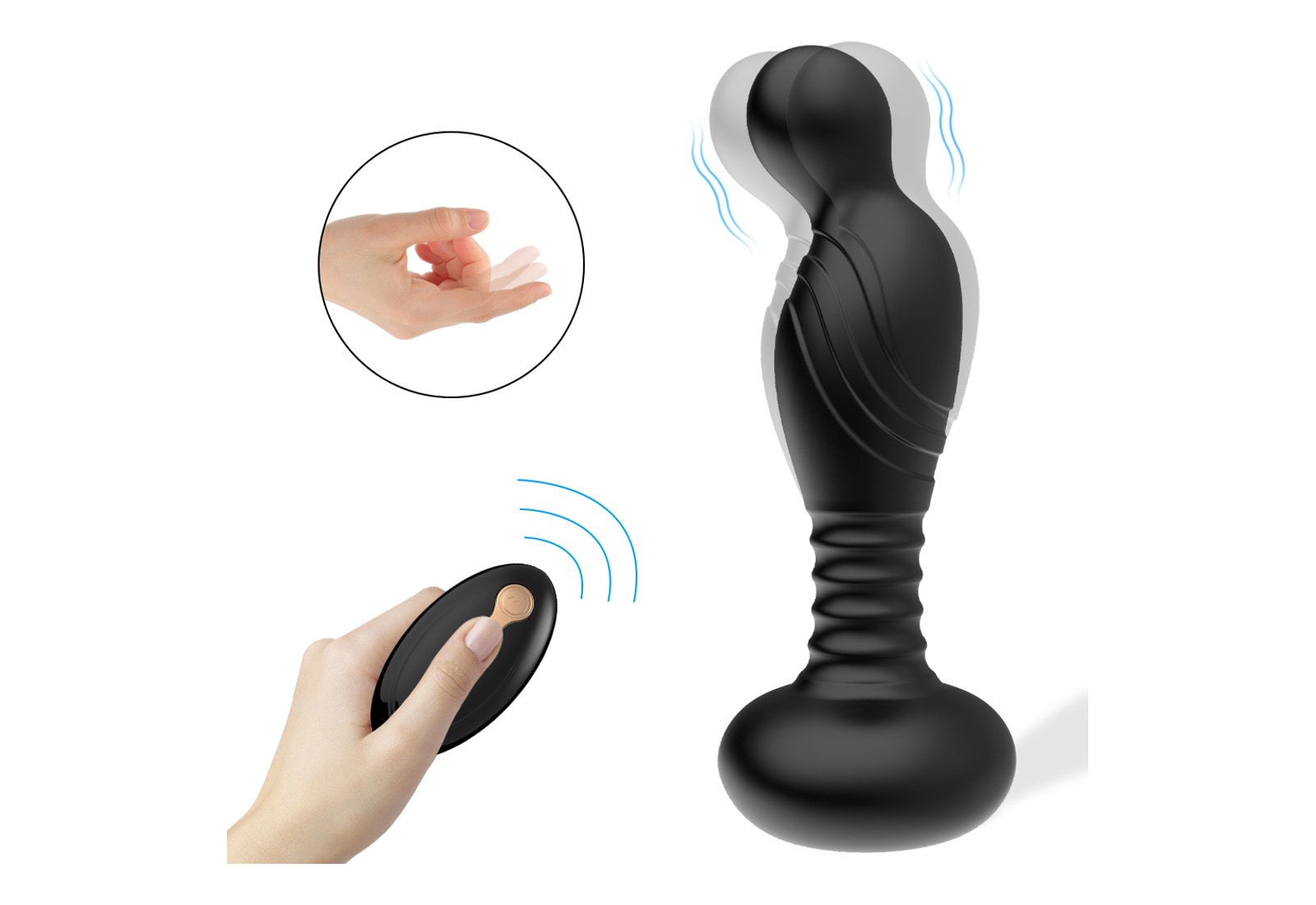 Remote Controlled Hooking Motion Anal Vibrator