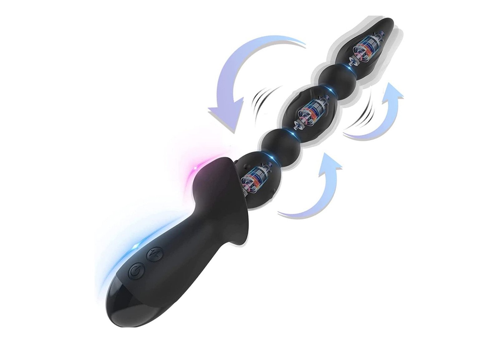 Triple Motor Vibrating Anal Beads
