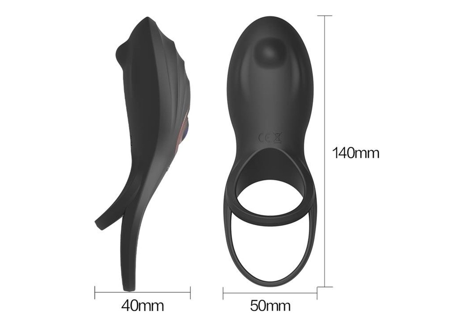 Twin Swallow A Shape Remote Controlled Vibrating Cock Ring