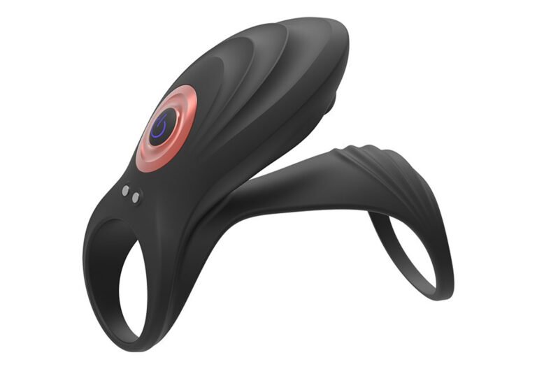 Product image of Twin Swallow B Shape Remote Controlled Vibrating Cock Ring, SKU AYW-ALL0586