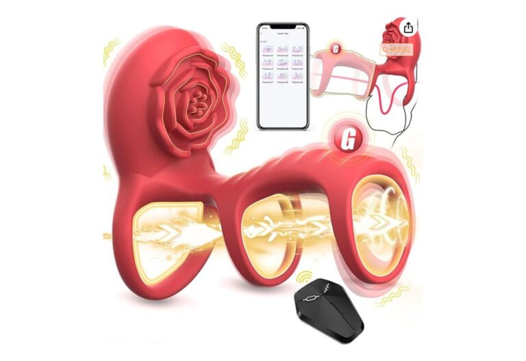 Product image of Rose Shape App Controlled Vibrating Cock Ring, SKU AYW-ALL0601
