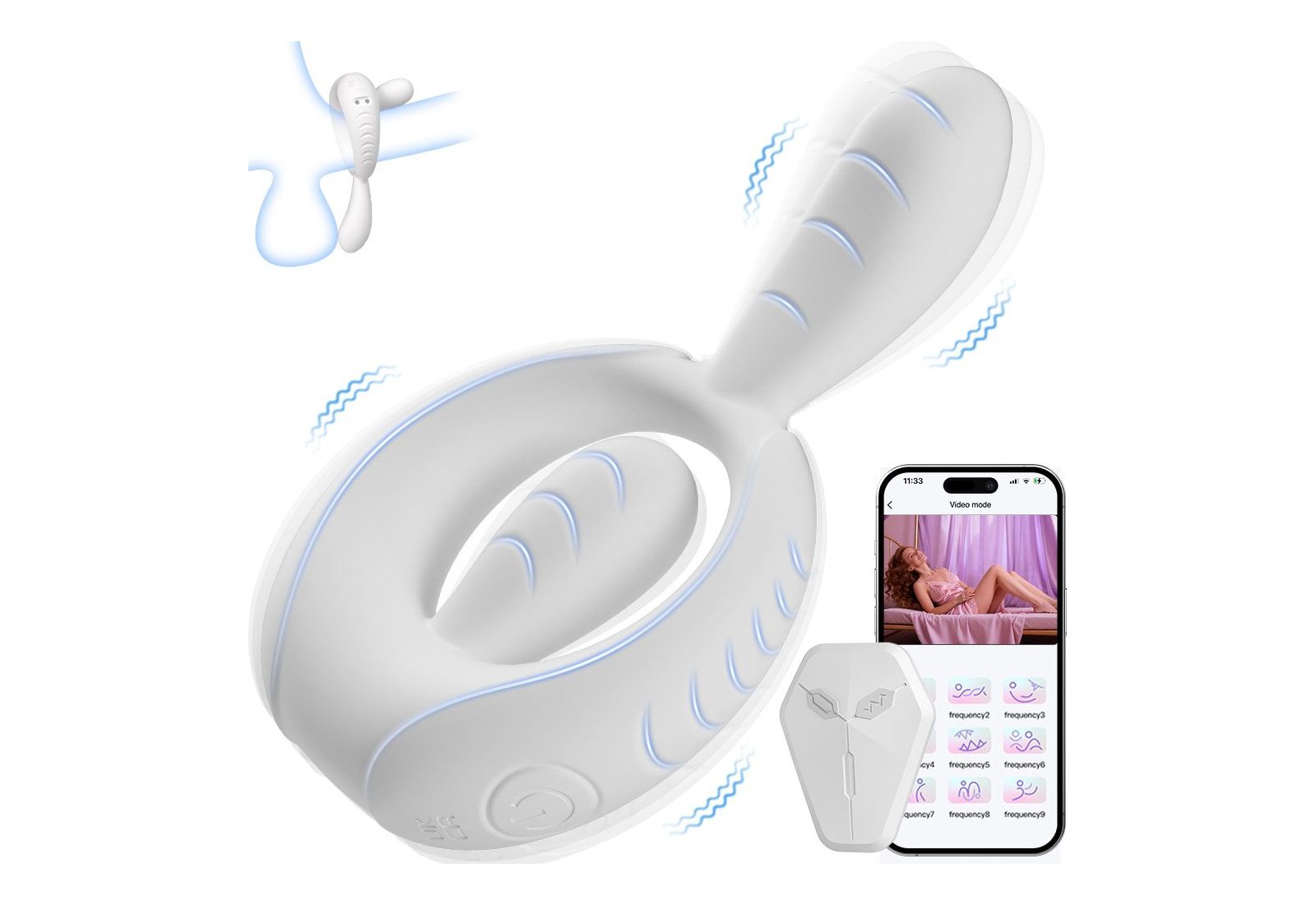 App Controlled Dual Motor Vibrating Cock Ring
