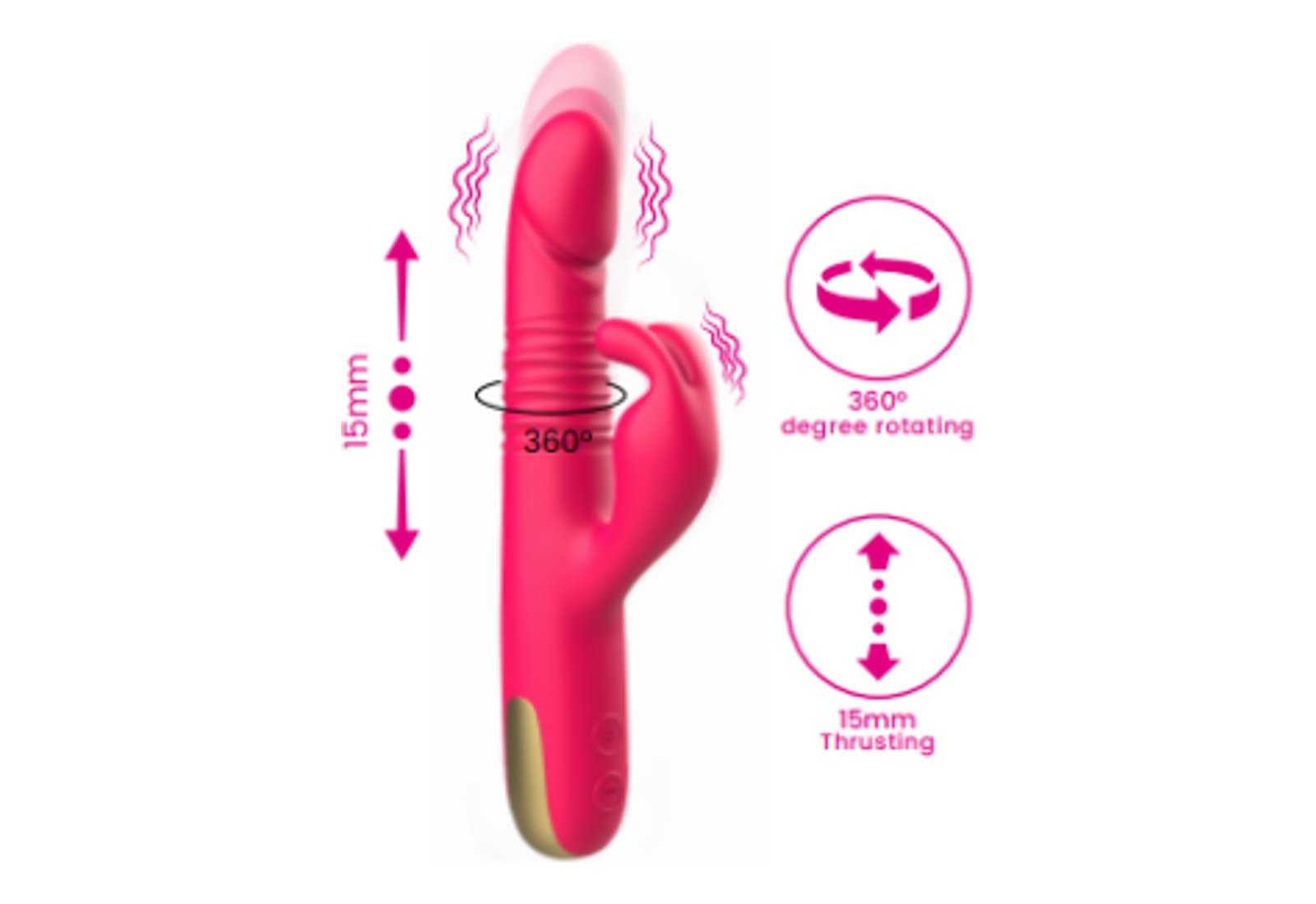Thrusting Rotating Rabbit Vibrator