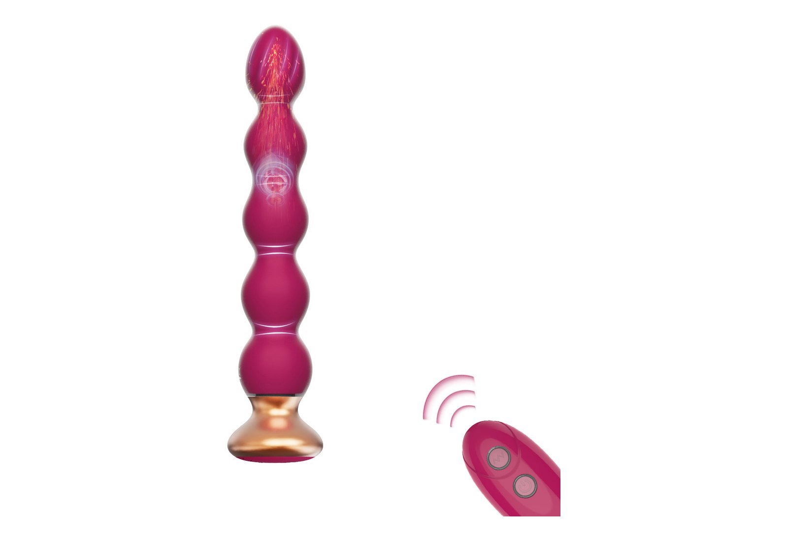 Remote Controlled Triple Motor Vibrating Anal Beads