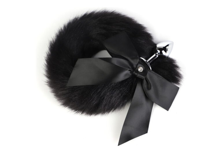 Product image of Black Bow Tail Butt Plug, SKU AYW-ALL2075