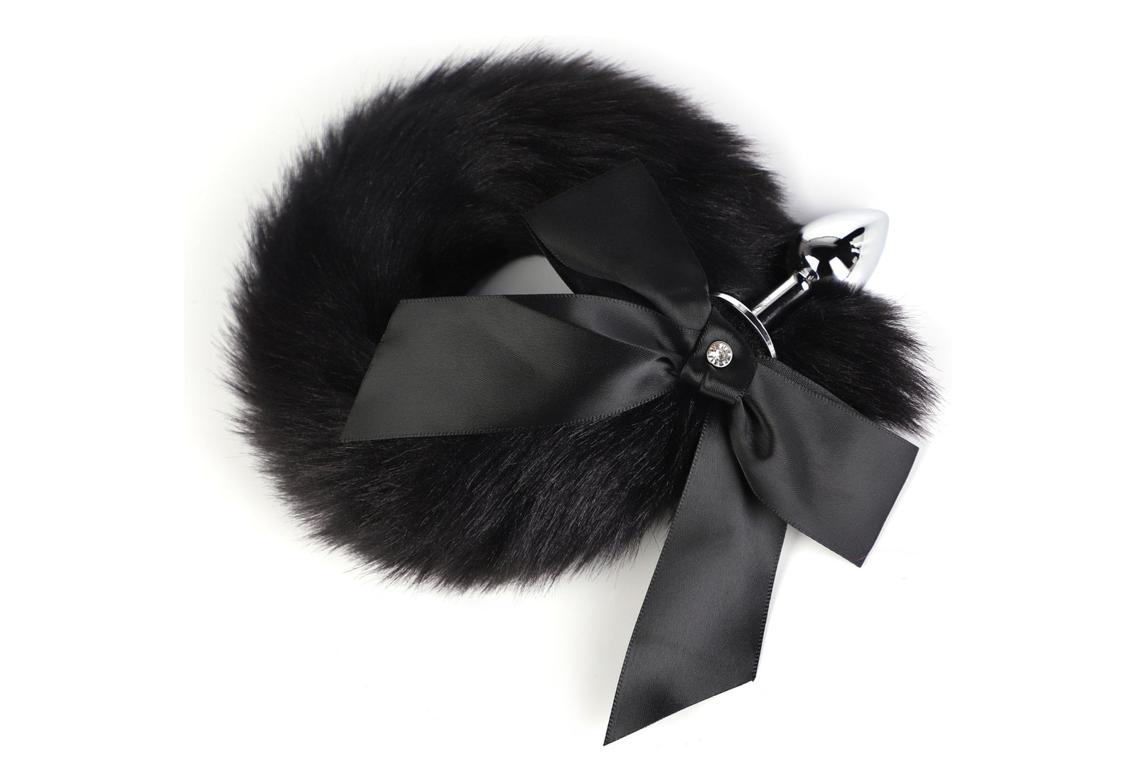 Black Bow Tail Butt Plug