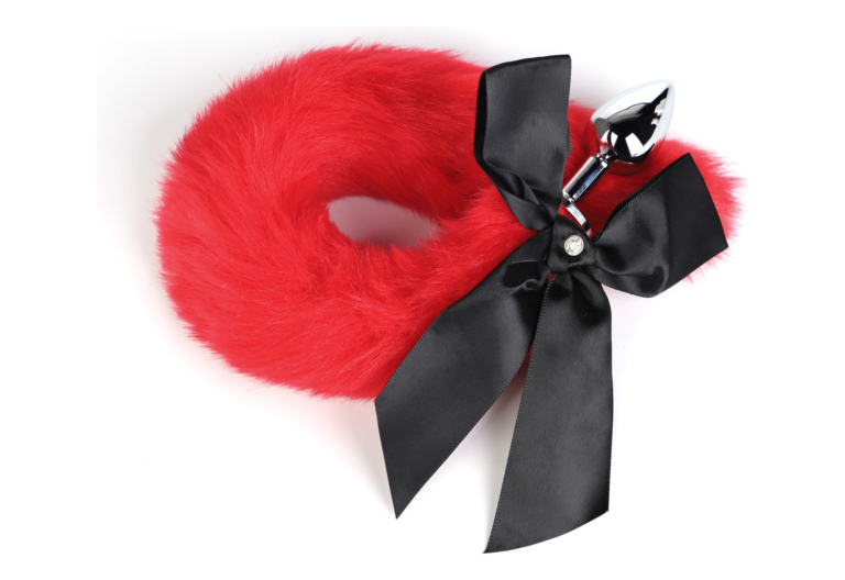 Product image of Red Bow Tail Butt Plug, SKU AYW-ALL2076