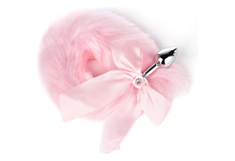 Product image of Pink Bow Tail Butt Plug, SKU AYW-ALL2077