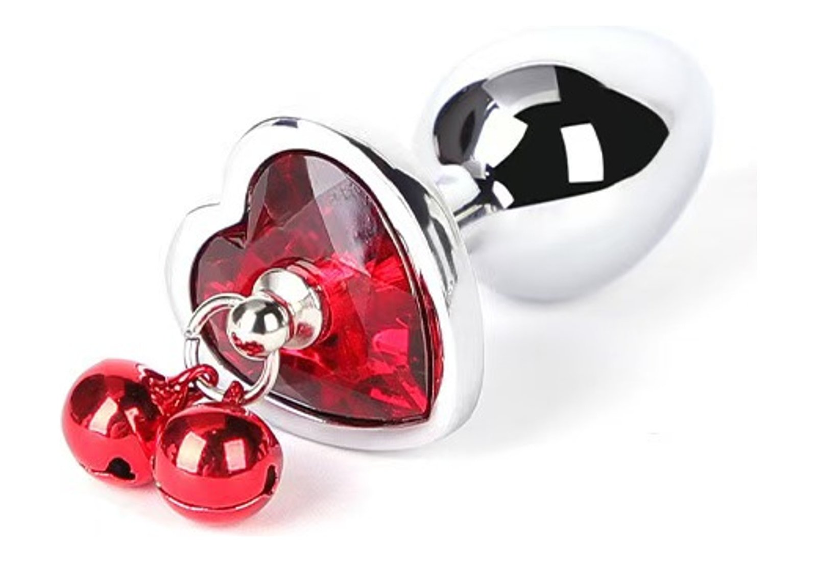 Red Heart Shape Bell Butt Plug