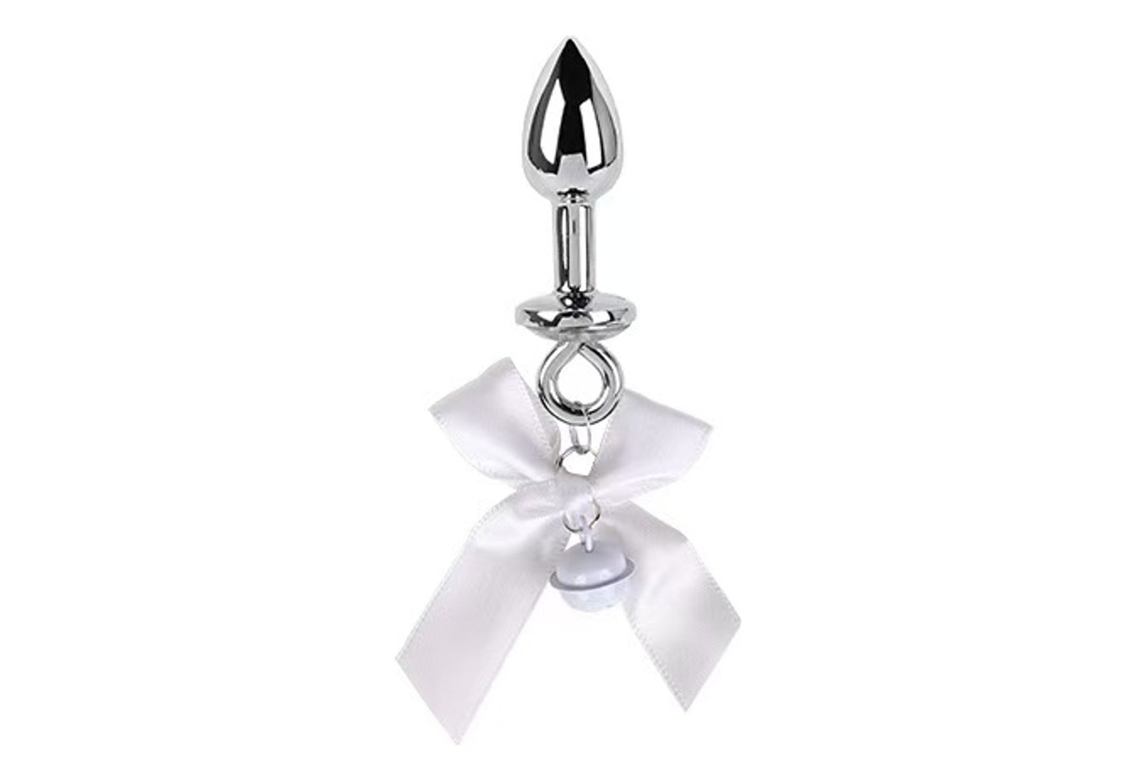 White Bow Bell Butt Plug