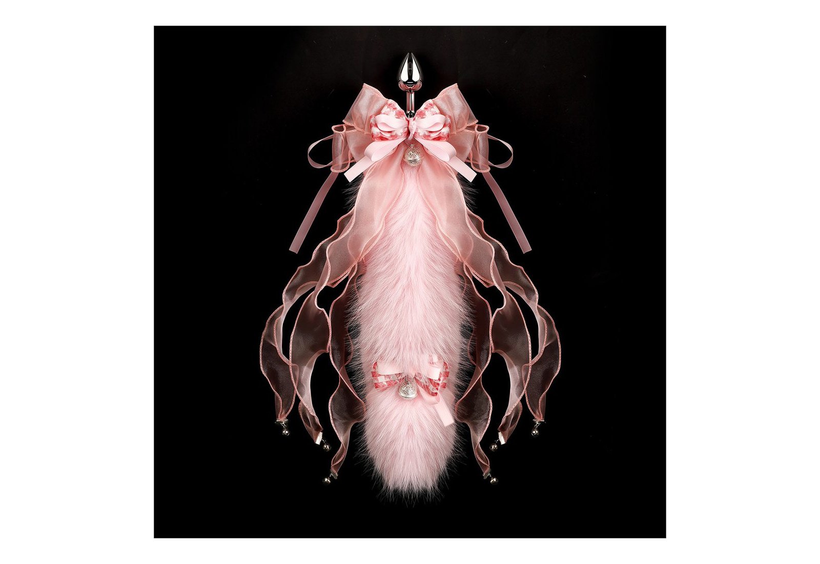 Cloud Fox Double Bell Pink Tail Butt Plug