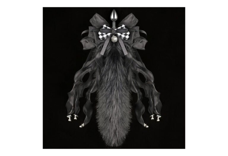 Product image of Faceted Black Tail Butt Plug, SKU AYW-ALL2179