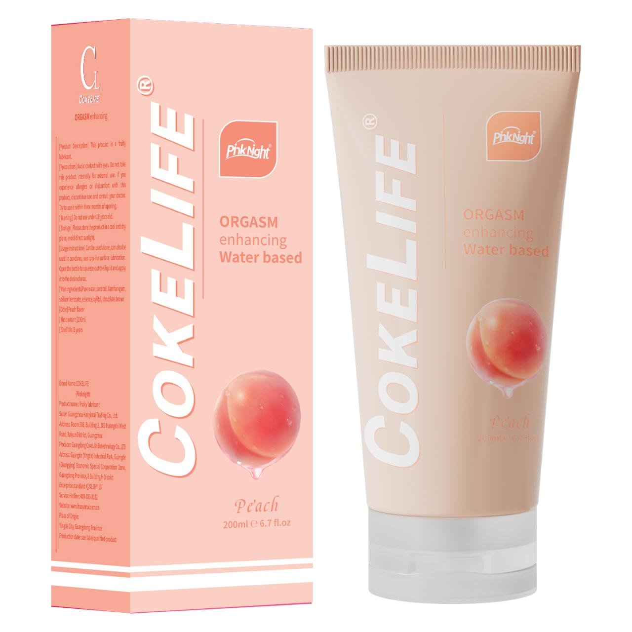 Peach Flavored Lubricant, 200ml