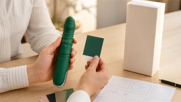 Private label sex toys shown with color, packaging and branding options
