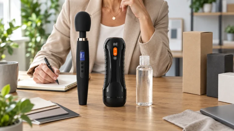 Brand owner comparing a wand vibrator, male masturbator and lubricant before adding a second product category